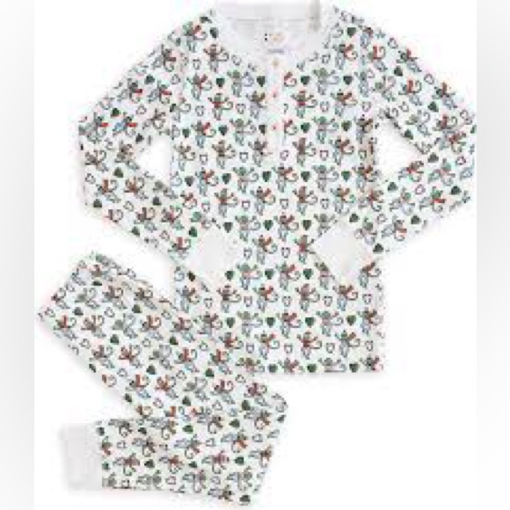 roller rabbit little kids merry monkey pajama set SIZE 8 KIDS